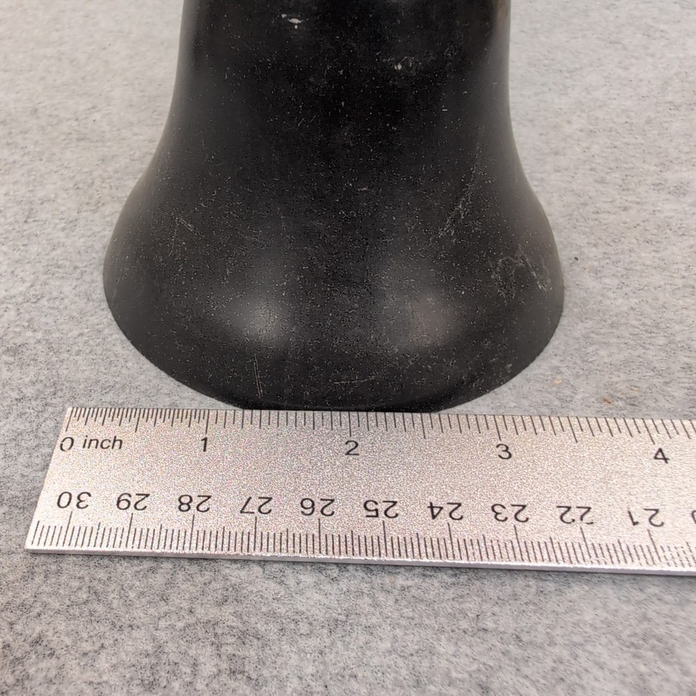 Vintage Metal School Hand Bell Cherrywood  Handle - Desk Service Dinner‎ - LOUD! - Picture 3 of 5